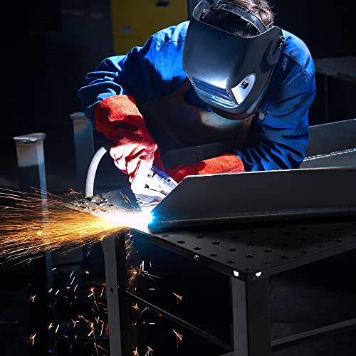 YITAHOME Welding Table, 36" x 24" Welding Table Top with 5/8" Holes, 0.12" Thick Fabrication Table, 1320lb Load Capacity Metal Workbench, Heavy Duty Carbon Steel Weld Table for Welding Sawing YITAHOME