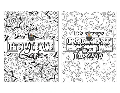 100 Inspirational Quotes Coloring Book for Adults: 100 Motivational Quotes, Positive Affirmations and Inspirational Phrases for Stress Relief and Relaxation WoodArtSupply