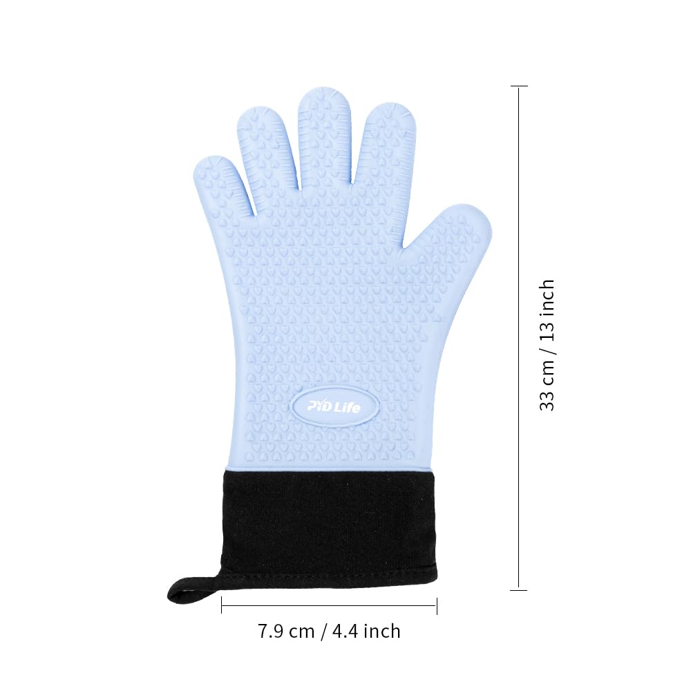 PYD Life 2 PCS 1 Pair Heat Resistant Glovers Silicone for Sublimation Blue Heat Proof Gloves Sublimation Accessories Tools for Tumbler Heat Press Sublimation Oven Sublimation Printing PYD Life