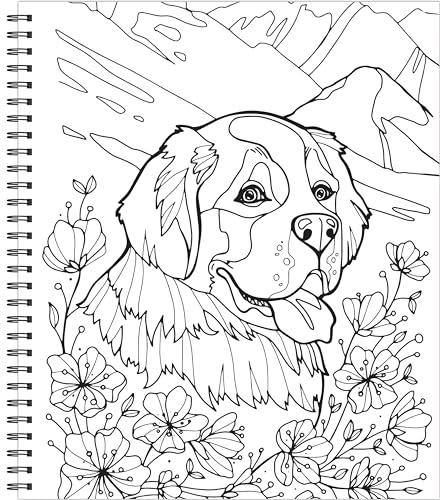 Large Print Easy Color & Frame - Dogs (Stress Free Coloring Book) WoodArtSupply