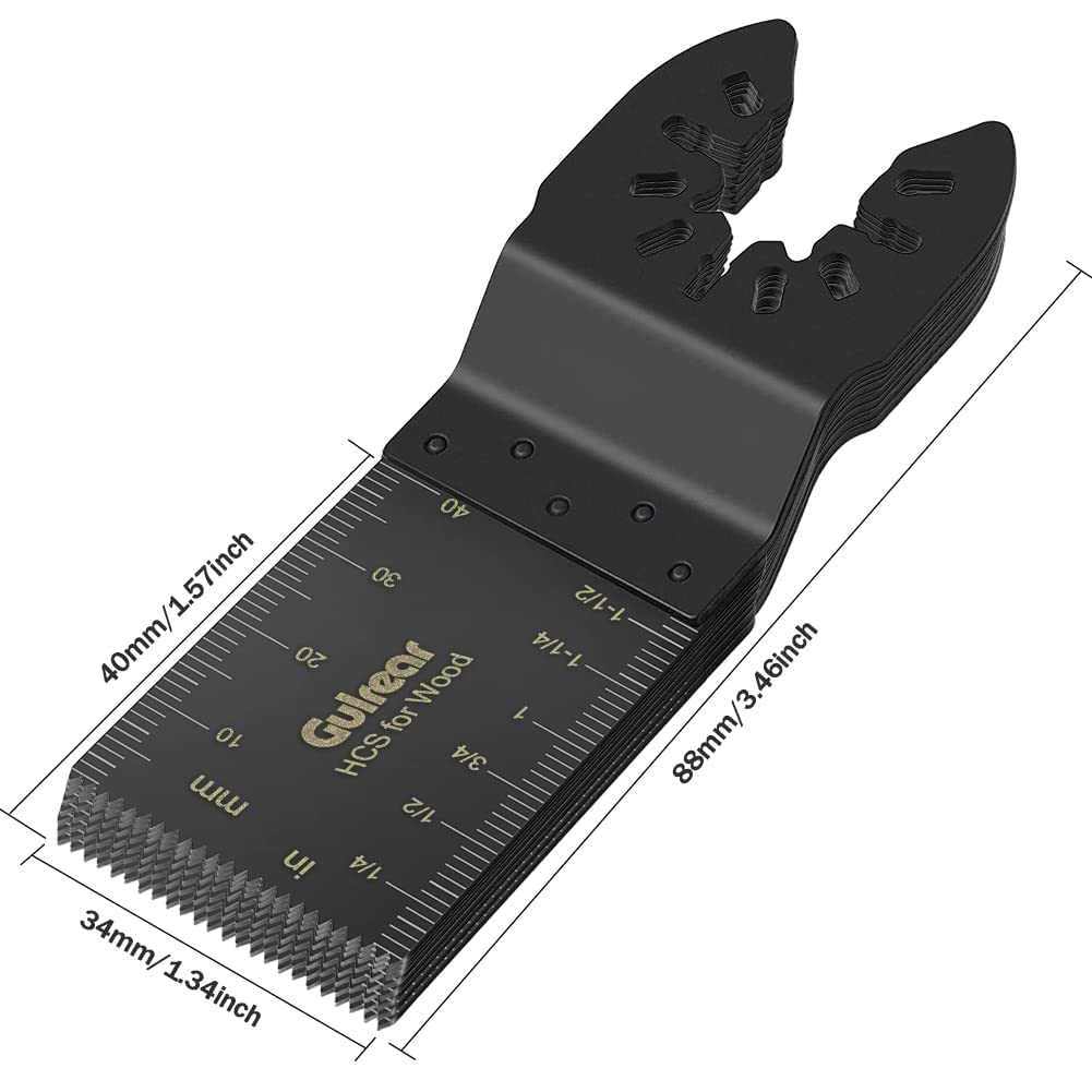 100 Pcs Universal Oscillating Tool/Saw Blades,Oscillating Multitool Blades Fit Fein Multimaster Porter Cable Bosch Ryobi Dewalt Milwaukee Rockwell Oscillating Tool Blades gulrear