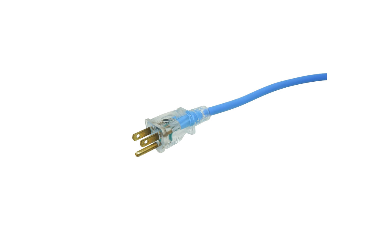 Southwire Coldflex Light Duty Extension Cord, 100Ft, 16 Gauge, 3 Conductor, Cold Weather Cord, Blue, 2436 Southwire