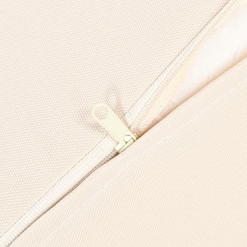 Christopher Knight Home Havets 3 Pieces Outdoor Acacia Furniture Set, Slat Panel Couch, Spacious Seating Armchair, 6" Thick Cushions Sofa and Coffee Table Set for Backyard Garden Balcony, Teak+Beige Christopher Knight Home