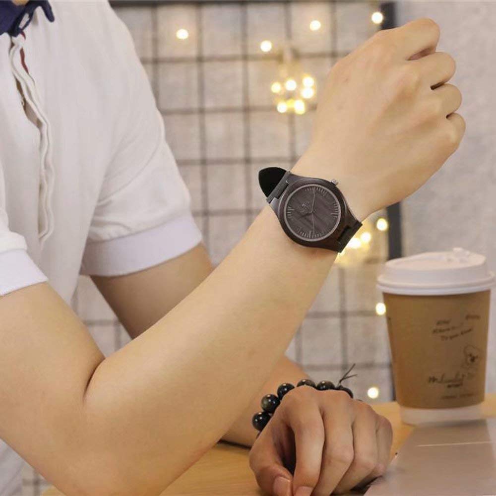 Godchoices Personwatch2-GODalized Wooden Watch with Photo Or Message Double-Side Engraving for Men Godchoices