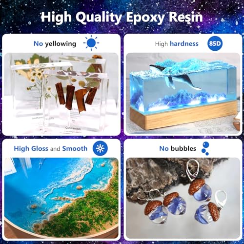 Deep Pour Epoxy Resin, KISREL 96OZ Resin Epoxy Kit (2:1) for 2-4 Inch Pour Depths,Bubble Free, Low Odour, Crystal Clear Casting Resin for Bar Tops, Table Tops, River Tables, Wood Fillers, Crafts KISREL