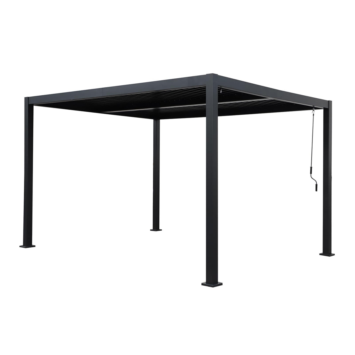 LVUYOYO Outdoor Louvered Pergola 10' x 13', Aluminum Patio Pergola with Adjustable Roof, Sun Shade Shelter Metal Gazebo for Backyard, Garden, Deck(Black) LVUYOYO