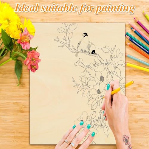 24Pcs 16 x 12 x 1/8 Inch Basswood Sheets, Unfinished Wood Boards, 3mm Basswood for Laser Cutting, Arts and Crafts, Painting, Wood Engraving, Architectural Models, Pyrography ACXFOND