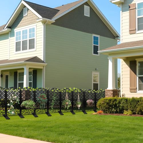 Metal Privacy Screen Outdoor 40"×20" Freestanding Decorative Privacy Panels for Balcony Garden or Backyard Outdoor Room Divider for Patio XOCUWU