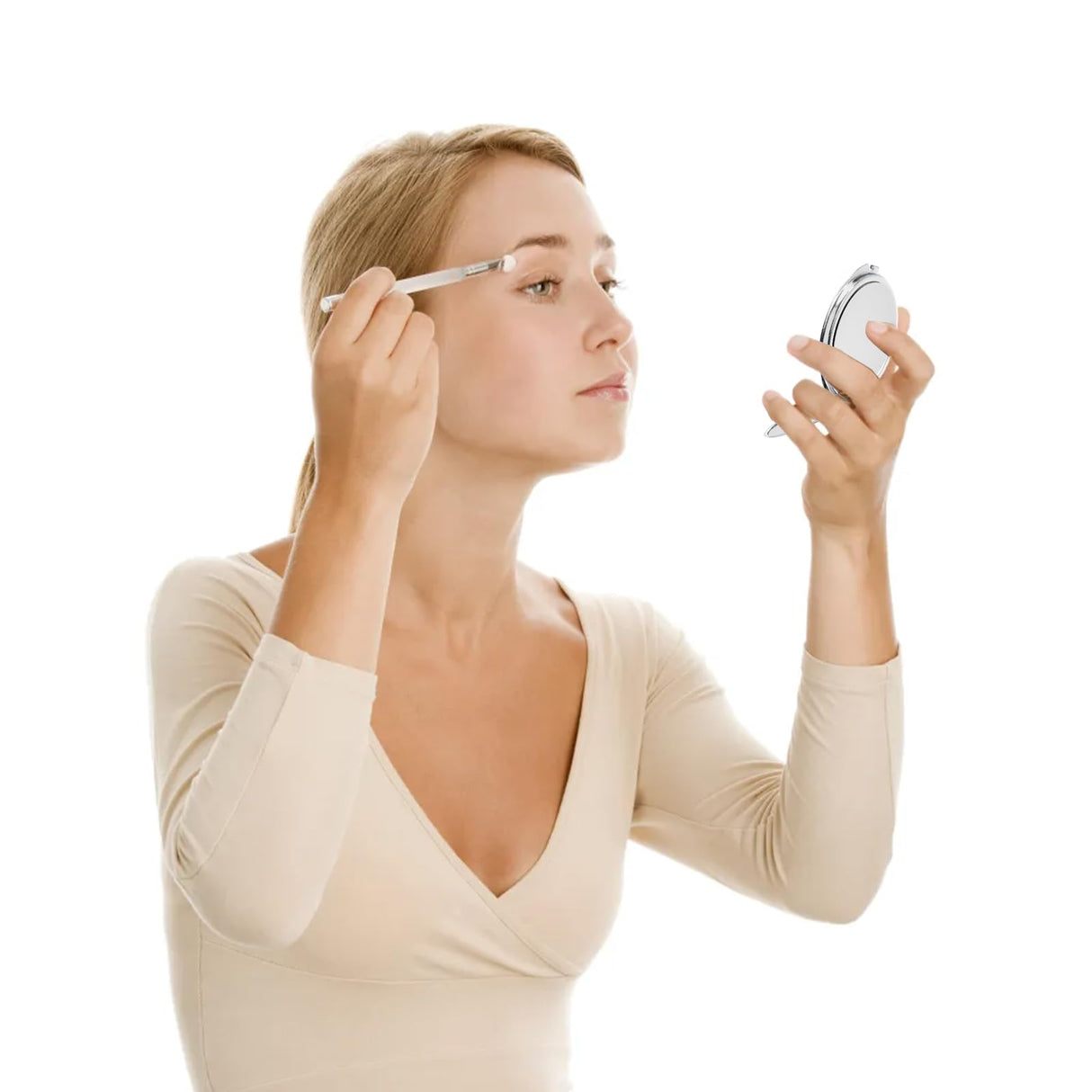 Acshio 8 Pack Sublimation Pocket Mirror, Mini Metal Folding Compact Makeup Mirror, Portable Double-Sided Magnifying Travel Cosmetic Mirror for Purse Women Gift Daily Use Acshio