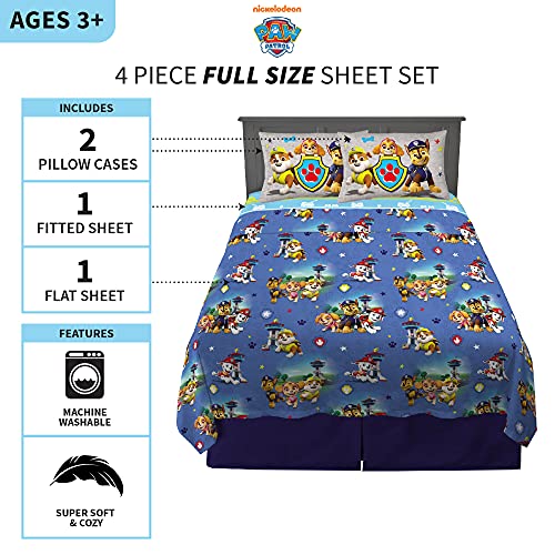 Franco Kids Bedding Super Soft Microfiber Sheet Set, Full, Paw Patrol Franco