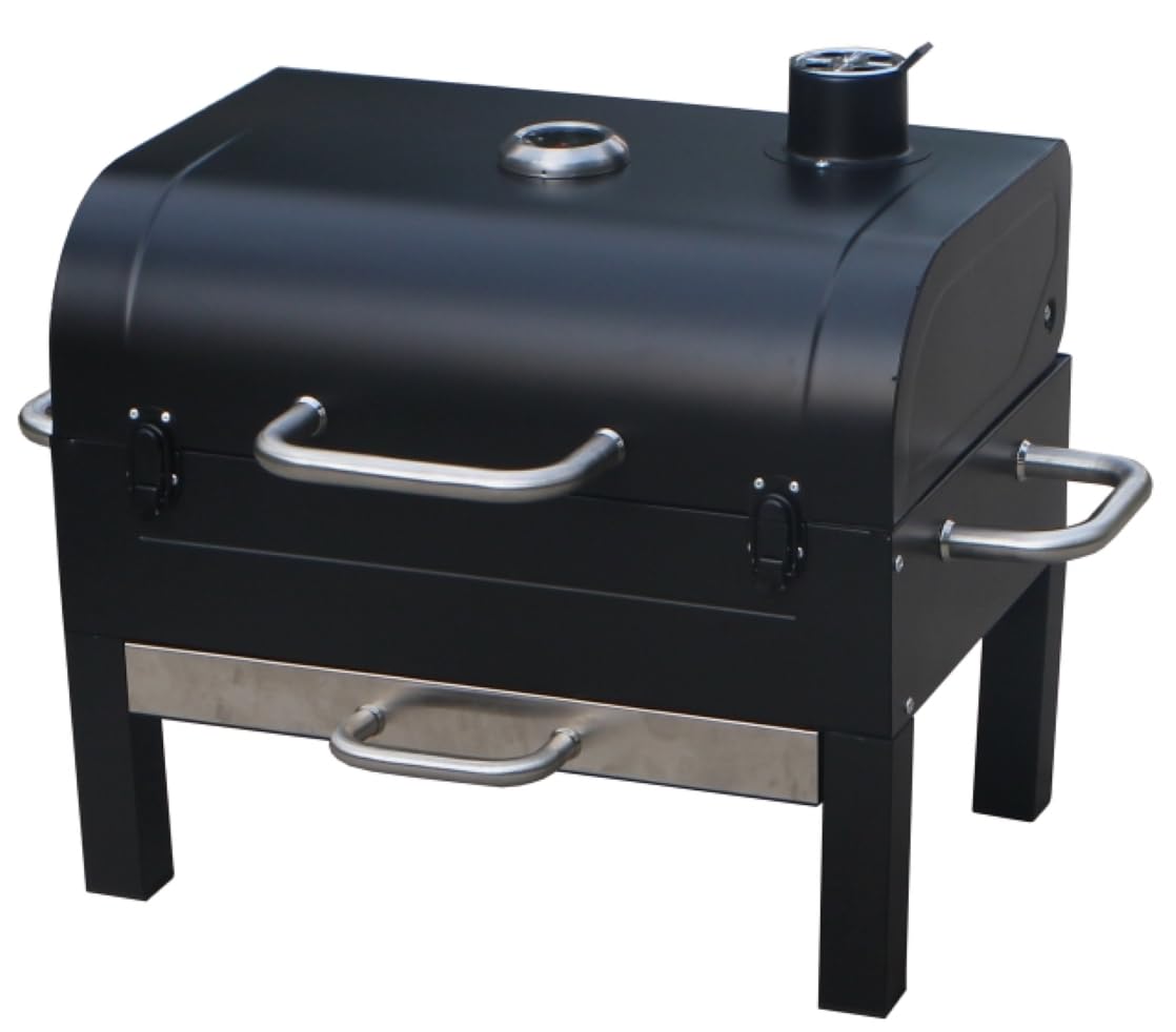 GasOne Portable Charcoal Grill – 18-inch Tabletop Charcoal Grill with Side Handles and Lid – Compact BBQ Charcoal Grill for Picnic, Tailgate, Travel – 2-Tiered Outdoor Charcoal Grill Gas One