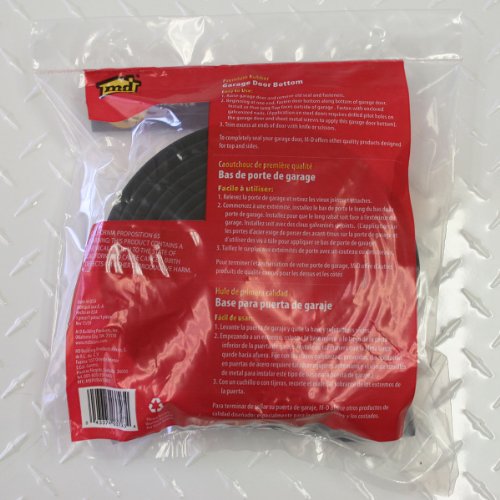 M-D Building Products 03723 9 ft. Black Rubber Garage Door Bottom Seal M-D Building Products