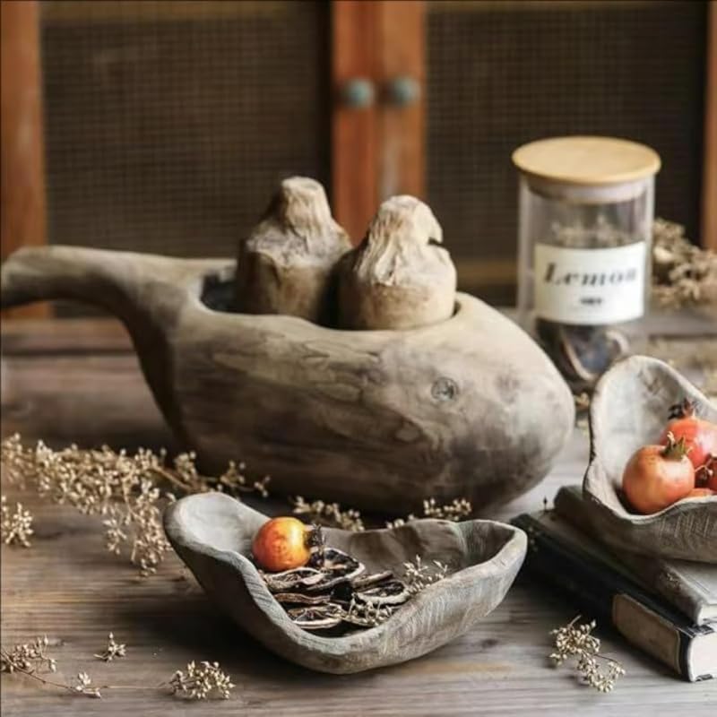 GrusoSP Reusable Wooden Dough Bowl Candle with Pearled Candle Sand 18 Oz Unscented Candle Refill Kit DIY Candle Making Kit Powder Candle with 30 Wicks (White) GrusoSP