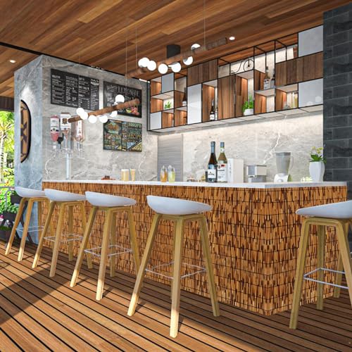 TOOKNIN 1 Pack Natural Reed Fence,4FT X 16.4FT Bamboo Fencing Privacy Reed Screening for Outdoor, Gallery, Restaurant, Hotel, Patio (Brown) TOOKNIN