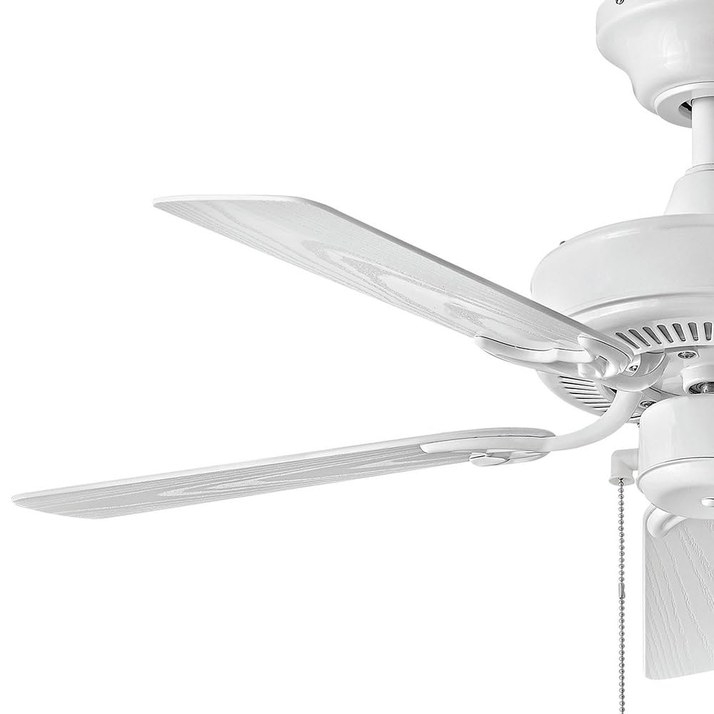 Hinkley Cabana 36" Indoor/Outdoor Dual Mount Ceiling Fan with Remote - Pull Chain Operation, Composite Fan Blades - Appliance White Hinkley