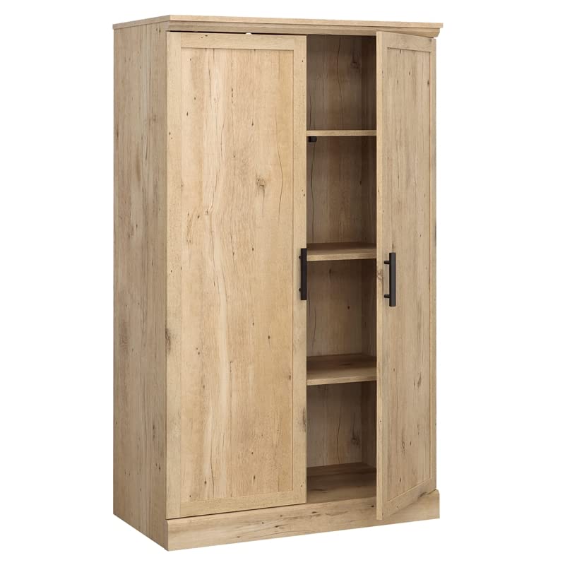 Sauder Aspen Post Storage Cabinet, L: 34.88" x W: 19.45" x H: 59.76", Prime Oak finish Sauder