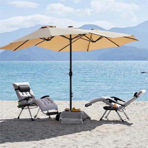 Yaheetech 26in Zero Gravity Chair Set of 2 Reclining Outdoor Sun Lounge Chairs w/Removable Cushion, Cupholder, Headrest and Footrest for Indoor and Outdoor - Gray Yaheetech