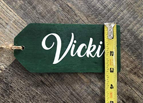 Personalized wood Christmas stacking name Tag, Wooden Christmas Ornament. Family keepsake or special family gift WoodArtSupply
