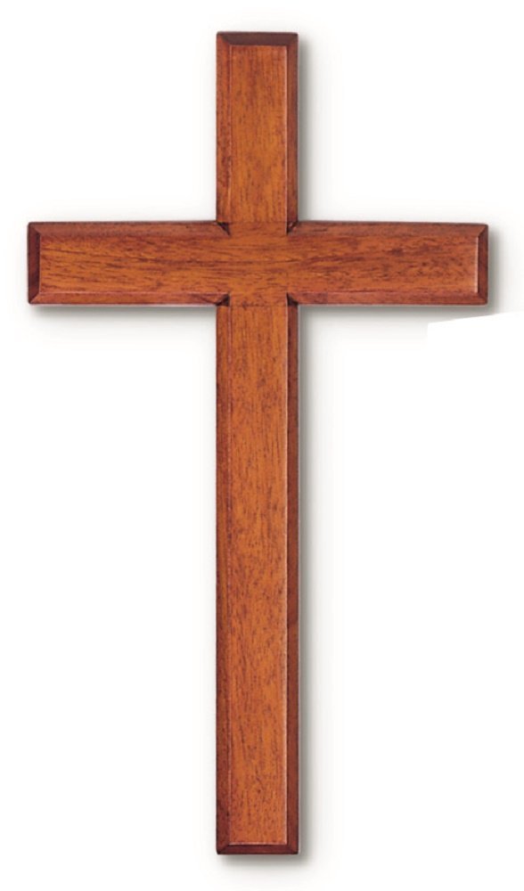 Solid Mahogany Wood Wall Cross (4") HJ Sherman