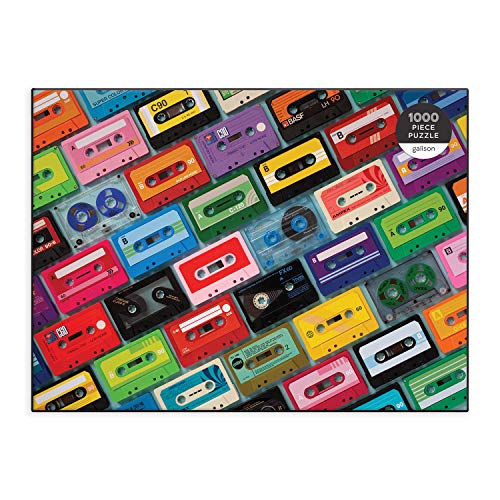 Galison Mixtapes 1000 Piece Puzzle from Galison - Beautiful Photographic Jigsaw Puzzle from Julie Seabrook Ream, 27" x 20", Perfect for Old School Music Lovers, Unique Gift Idea Galison
