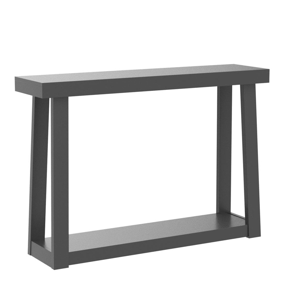 Plank+Beam Solid Wood Console Table with Storage, 46.25 Inch, Sofa Table with Shelf, Narrow Entryway Table for Hallway, Behind The Couch, Living Room, Foyer, Easy Assembly, Black Plank+Beam