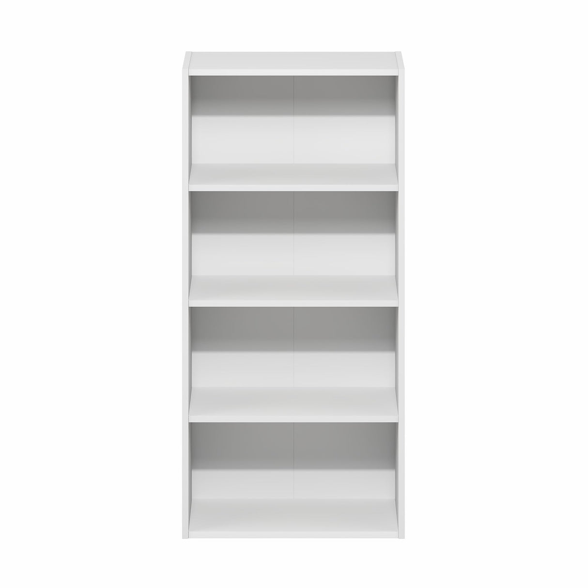 Furinno Basic 4-Tier Open Shelf Bookcase, Bookshelf, Storage Organizer, 7 x 17 x 35, White Furinno