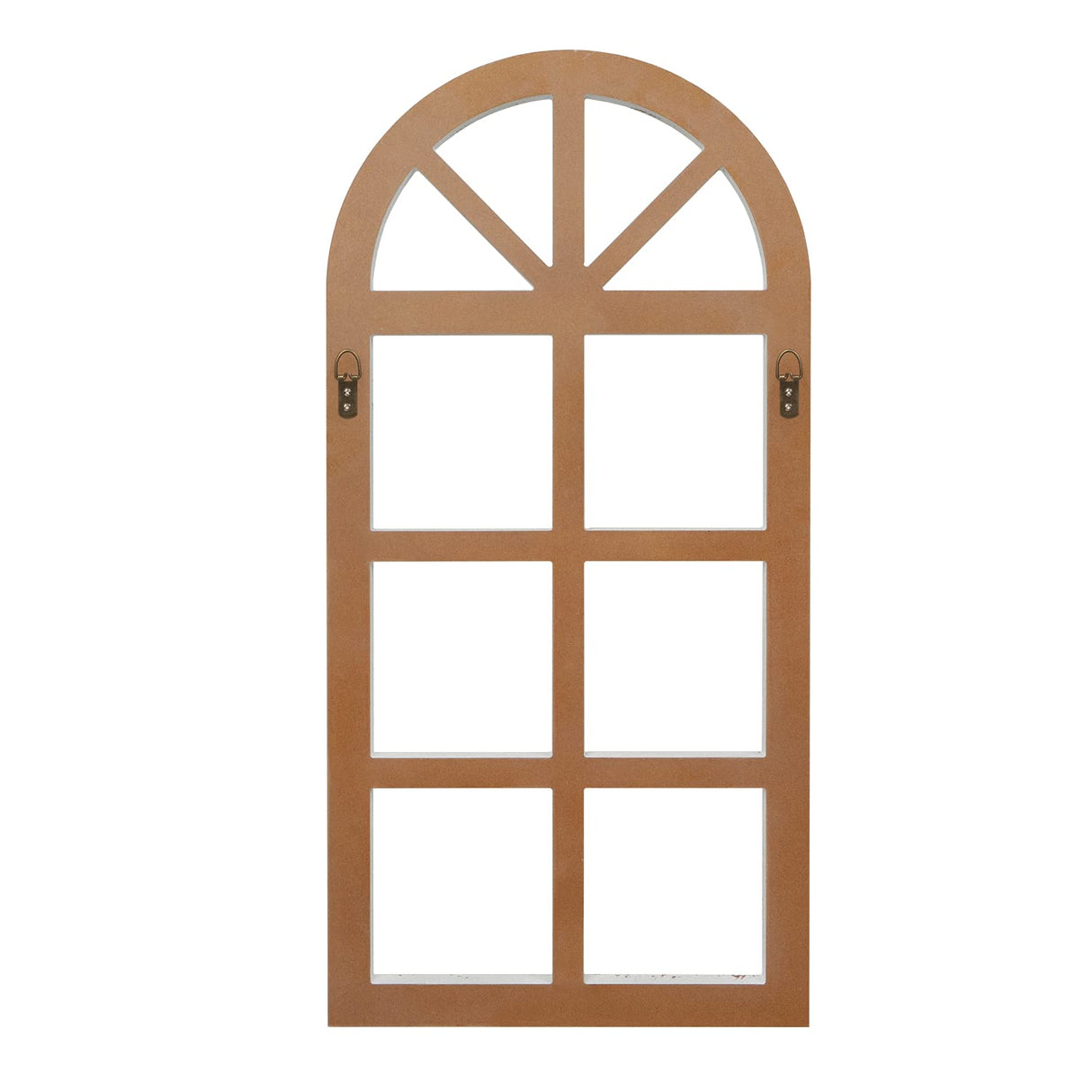 Toppay 2-Pack Distressed Arched Cathedral Window Frame Wall Decor, Antique White, 32 inchx16 inch Toppay