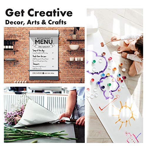 Durable Art Easel Paper Roll for Crafts, Drawing & Painting | Ideal for Kids Projects | 17.75 inches x 100 feet | by Paper Pros The Paper Factory LLC