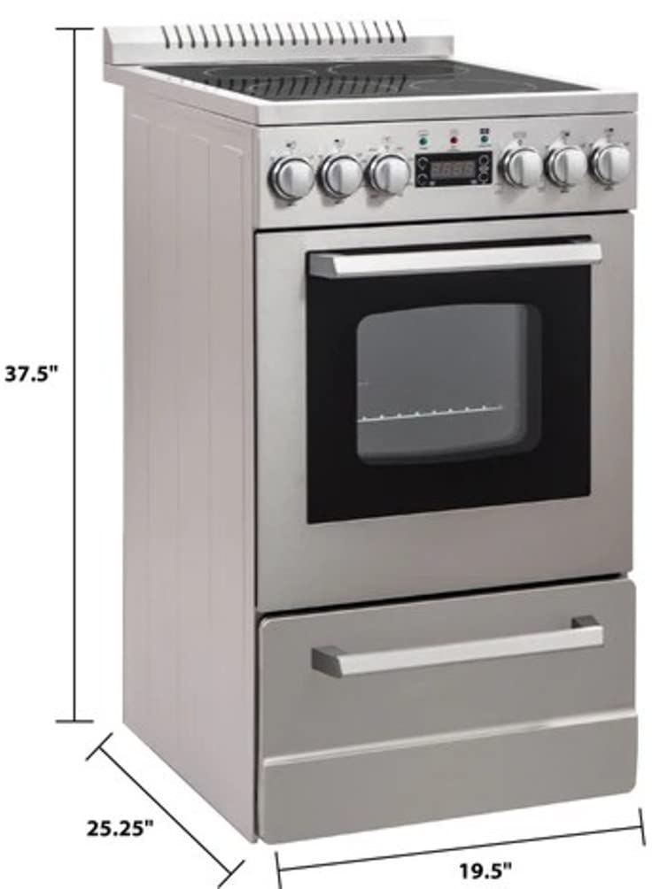 Avanti DER20P3S DER20P Elite Series 20" Electric Range Oven, in Stainless Steel Avanti
