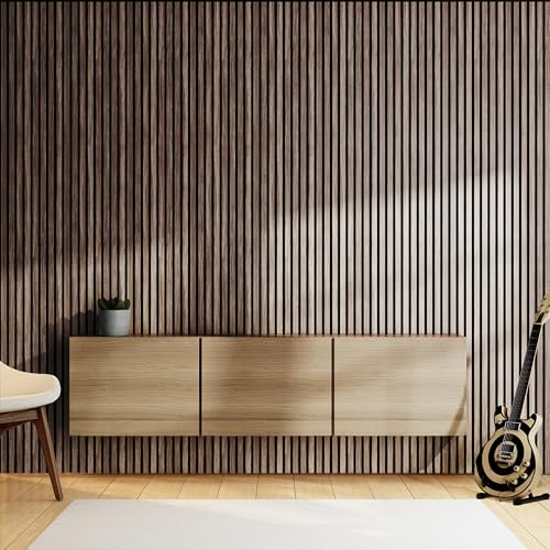 2-Pack Acoustic Wood Wall Panels - Wood Slat Wall Panels for Interior Wall Decor - Soundproof Wood Panels for Wall - Slat Wall Paneling - Wood Paneling for Walls and Ceilings COREMINDED