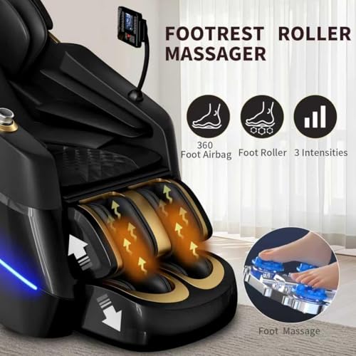 Massage Chair Full Body,Zero Gravity 3D SL-Track Shiatsu Massage Recliner Chair Built-in Heat System Airbag Massage with Body Scan, Deep Yoga Stretch, Calfrest Extension And Foot And Back massage Dr.hiumi