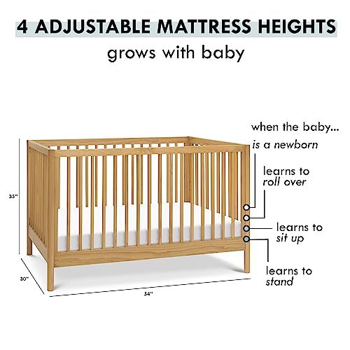 DaVinci Birdie 3-in-1 Convertible Crib, Honey, Easy Assemble, Greenguard Gold Certified DaVinci