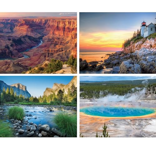 Bits and Pieces Set of 4 Jigsaw Puzzles 1000 Pieces - America the Beautiful Bits and Pieces