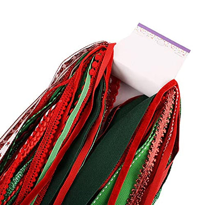 Christmas Ribbons - Assorted Ribbon for Crafts Fabric Ribbon Assortment Variety Pack Holiday Trim Bulk Scraps Bundle 30 Yards