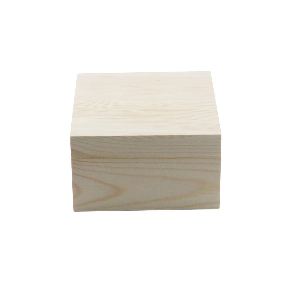 MY MIRONEY 2Pcs Wooden Unfinished Storage Box with Top Lid 4.72" x 4.72" Square Wooden Pine Box DIY Craft Stash Boxes Gift Box for Arts Hobbies and Home Storage MY MIRONEY