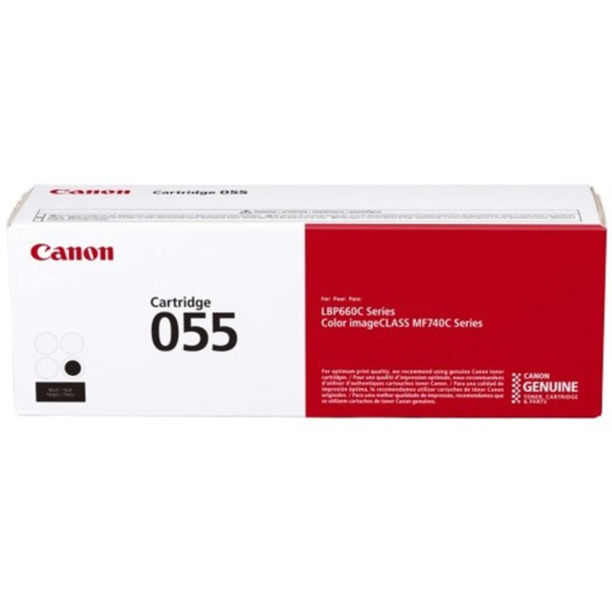 Canon Genuine Toner, Cartridge 055 Black (3016C001) 1 Pack Color imageCLASS MF741Cdw, MF743Cdw, MF745Cdw, MF746Cdw, LBP664Cdw Laser Printers Canon
