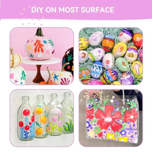 Arrtx Acrylic Paint Pens 36D Colors Acrylic Paint Markers,Brush Tip Acrylic Pens Acrylic Markers for Rock Painting,Wood,Ceramic,Glass,Canvas,Metal,Plastic,Fabric,Stone and Diy Project Arrtx