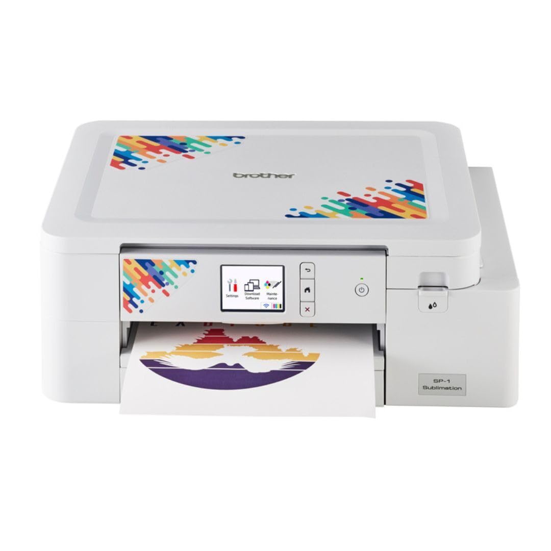 Brother Sublimation Printer - High-Speed Printing with Wireless Connectivity Bundle with Ink Cartridges (Black, Cyan, Magenta, and Yellow), and 100 Paper Sheets (6 Items) Brother