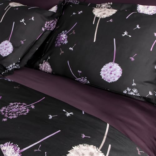 SouthShore FINE LIVING Dandelion Dreams, 300 Thread-Count, Premium Quality Single-Ply, Long Staple Cotton Sateen Duvet Cover Set, King / California King, Carbon Southshore Fine Living, Inc.