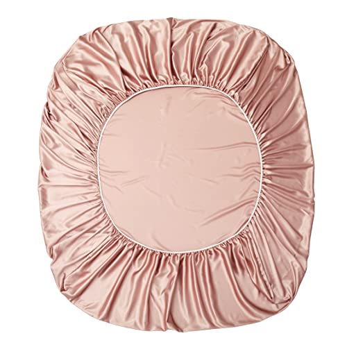Manyshofu 6Pcs Rose Gold Duvet Cover Set Queen Size - Satin Fitted Sheet & Pillowcases, Silky Duvet Cover Manyshofu