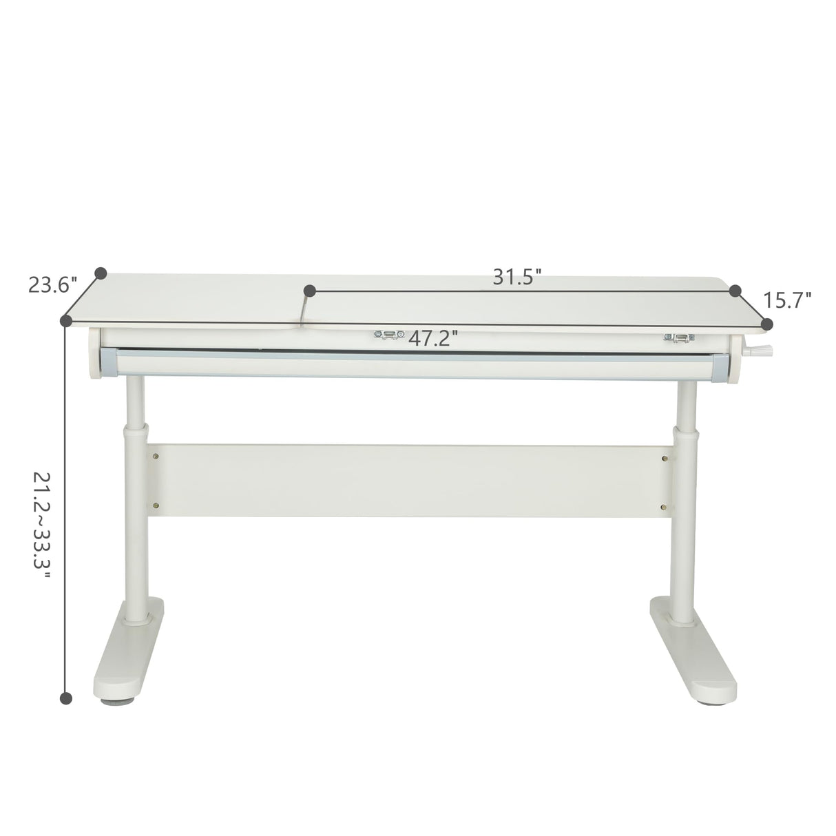 FCD Desk and Chair for Kids, Wood Ergonomic Multi Function Adjustable Study Desk and Chair Set, Drafting Table and Computer Station for Children 5-18 (Blue Chair, Bookshelf Not Included) FCD