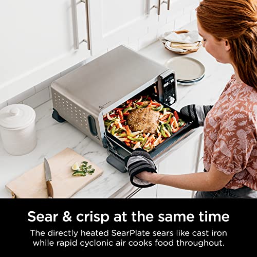 Ninja, Toaster Oven, Air Fryer, Thermometer, Toaster Oven Air Fryer Combo, Stainless Steel, Quick meals, Fries, Frozen Food, Air Fry, Dehydrate, Reheat, 13-in-1,Less Oil, Flip Away Oven, Foodi, SP351 Ninja
