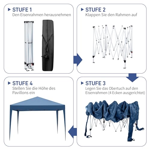 Outvita 10x10ft Ez Pop Up Canopy, Portable Instant Canopy Tent with 4 SideWalls for Outdoor Events, Party, Wedding, Birthday,Graduation Outvita