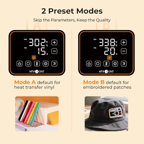 HTVRONT Auto Hat Press Machine - Hat Heat Press Machine with Precise Temp&Timer Control, Hat Heat Press Machine for Caps with 2 Platens, Compatible with DTF Film, Embroidery, Sublimation (Blue) HTVRONT