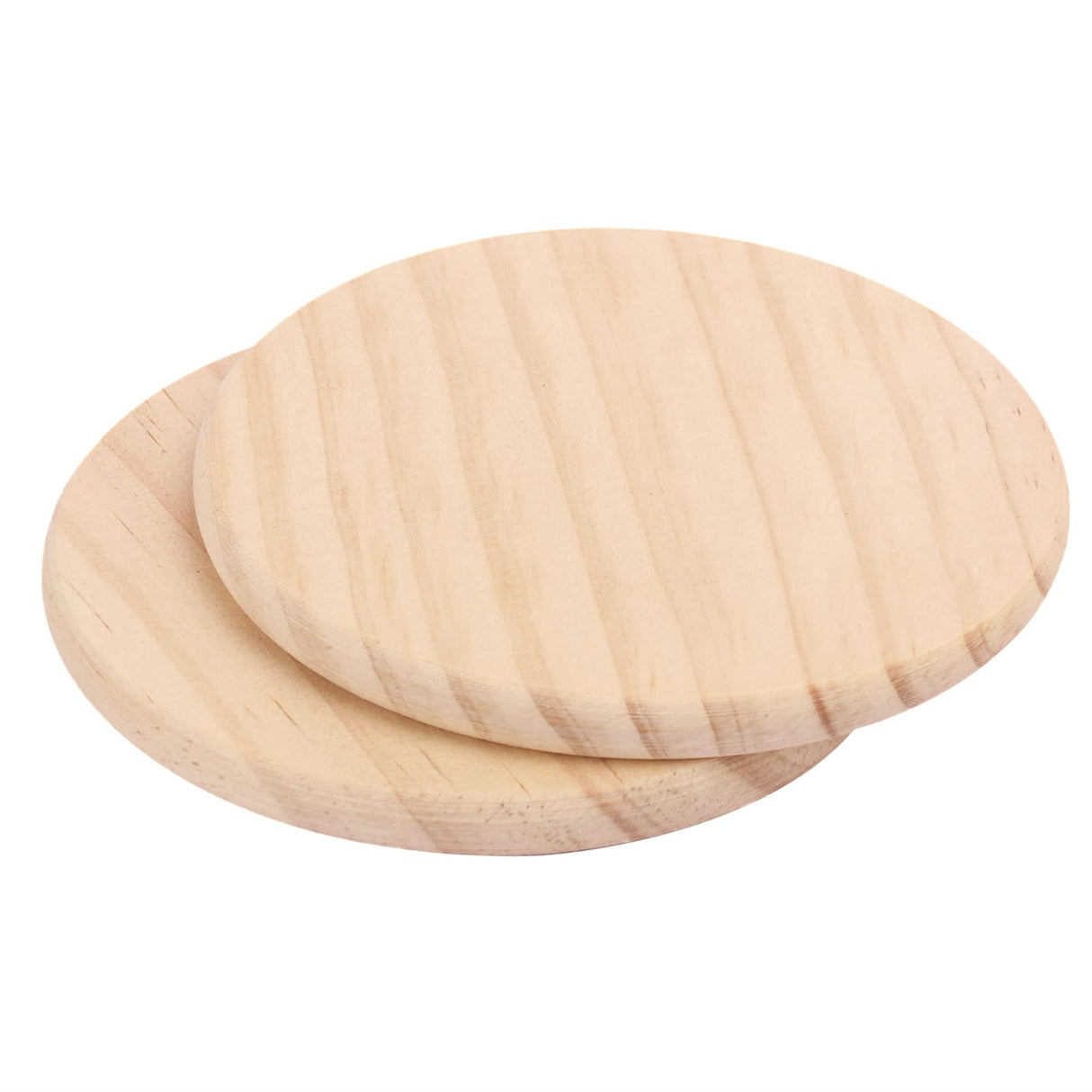 36 PCS 4 Inch Unfinished Wood Coasters, Premium Round Wooden Plaques for DIY Crafts, Drawing, Painting, Wood Engraving, Wood Burning, Laser Scroll Sawing and Home Decoration GNIEMCKIN