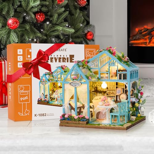 BenBen DIY Miniature House Kit, Mini House Building Kit for Adults, Model Craft Kits with Furniture, Tiny Dollhouse Diorama to Build for Hobbies, Gifts for Family and Friends(Garden Tea House)