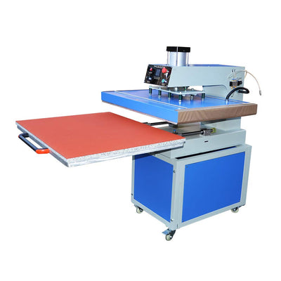 Heat Press Machine 31in x 39in Pneumatic Drawer-Type Large Format Heat Press Machine Sublimation Heat Transfer Machine Blue