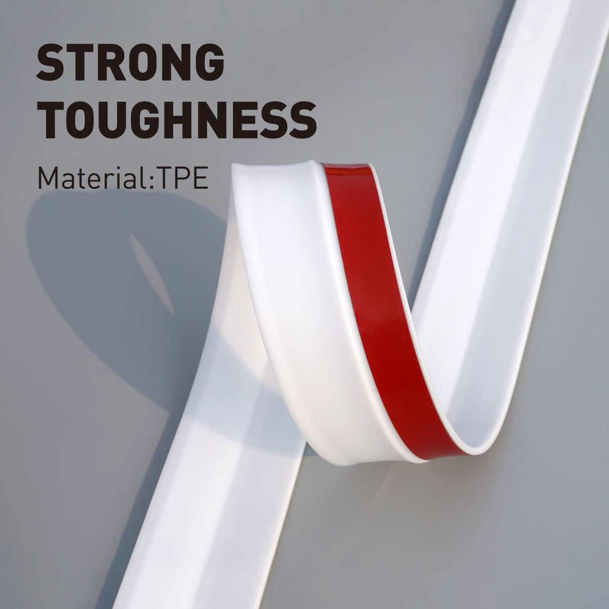 FOSLUOC Garage Door Seal Top and Side Seal Strip 34FT White Adhesive Backed Rubber Weather Stripping Replacement Weatherproofing Universal Sealing FOSLUOC