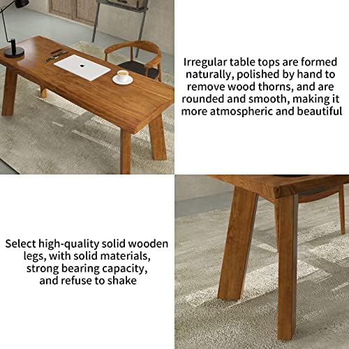 SXXjiaju Desk / 55 inches,Solid Wood Desk Classical Style Home Office Desks/New Chinese Style Computer Table/Wooden Desk/Brown Desk SXXjiaju