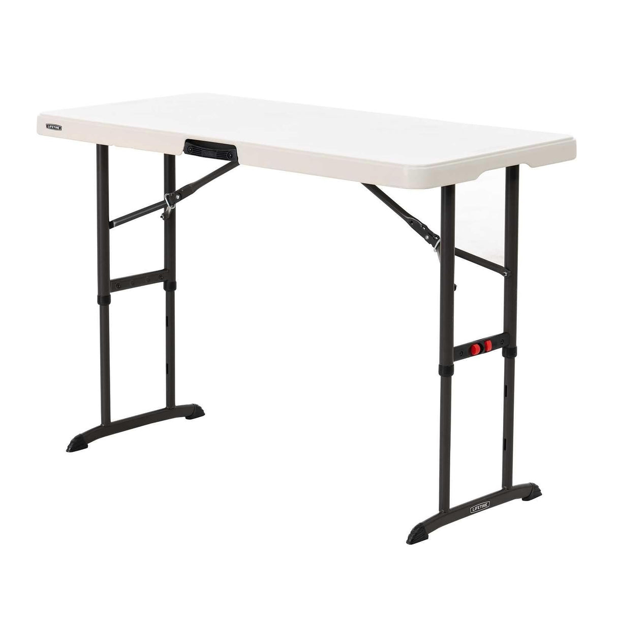 LIFETIME 80387 4-Foot Commercial Adjustable Folding Table, Almond Lifetime